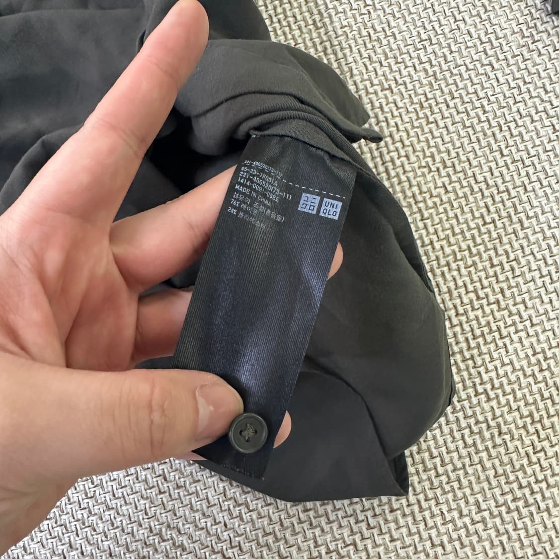 M 유니클로 오버 긴팔 셔츠 0410D 상품이미지3