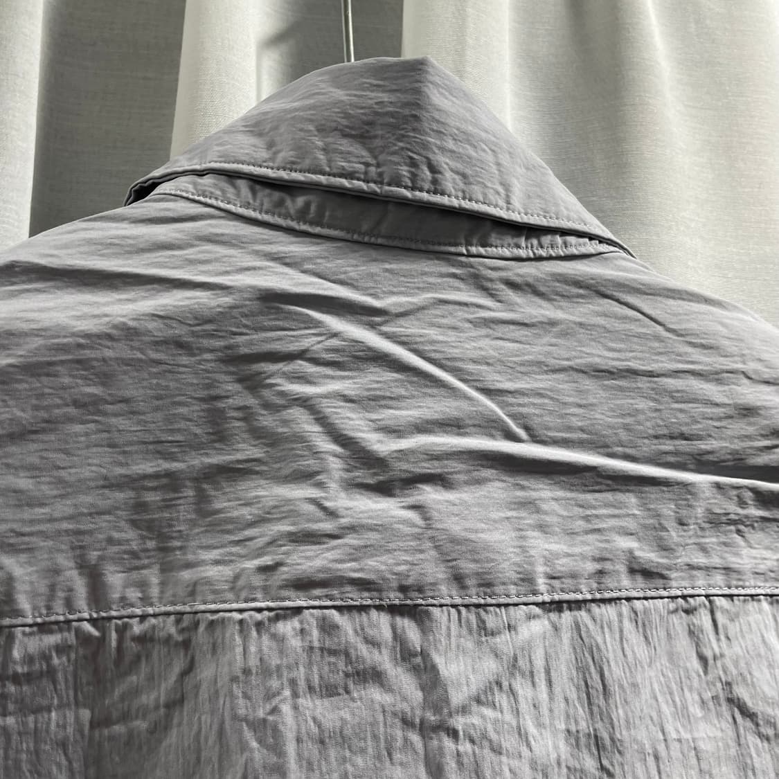 언어펙티드/ 드로스트링 오버사이즈 셔츠 세이지블루/ L 상품이미지7