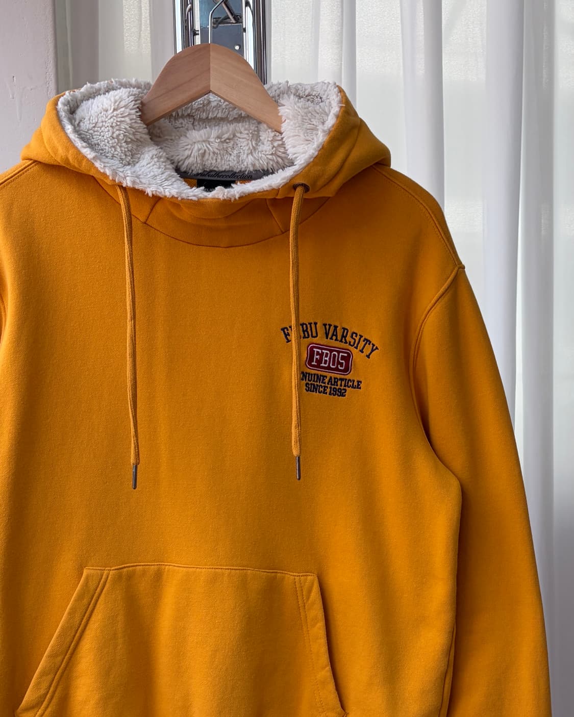 [L]후부 FUBU 하이넥 바시티 쉐르파 후드티 상품이미지5