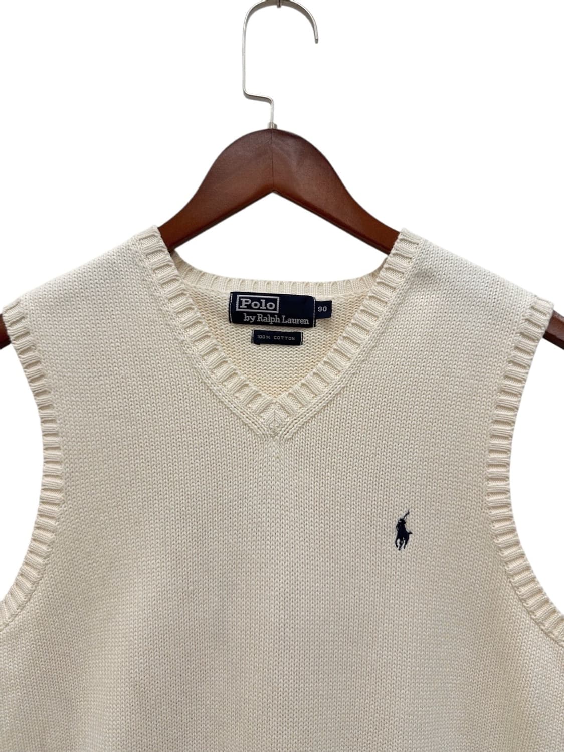 00s 폴로 니트조끼 아이보리 (S~M) 상품이미지2