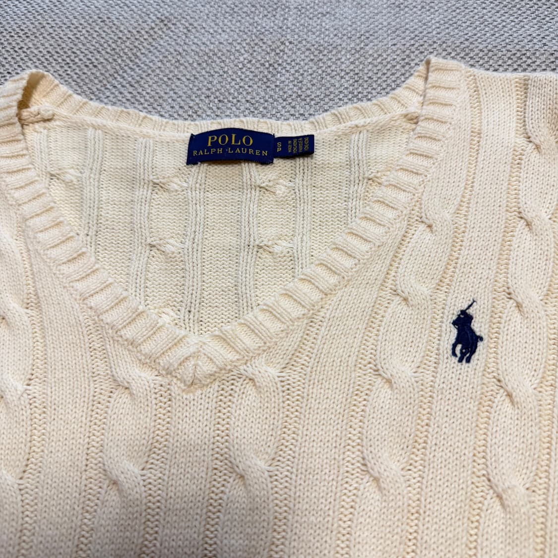 폴로 랄프로렌 브이넥 케이블 니트 상품이미지2