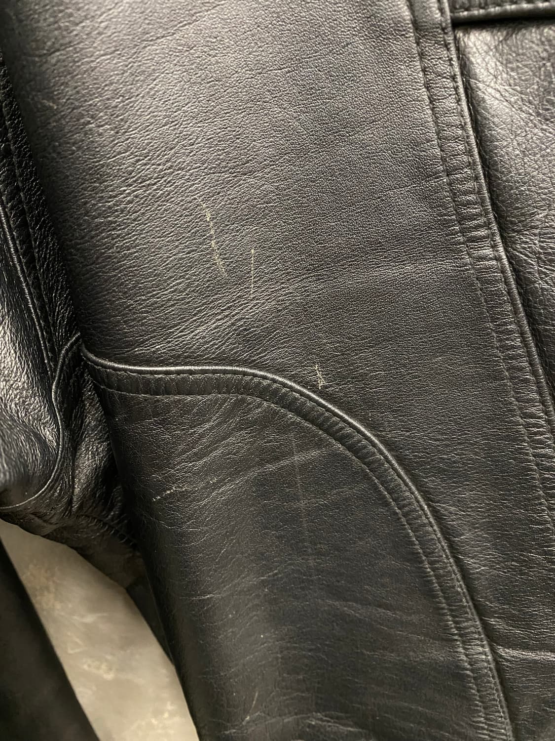 [L] 90s NCAF 빈티지 블랙 리얼레더 라이더 자켓 상품이미지9