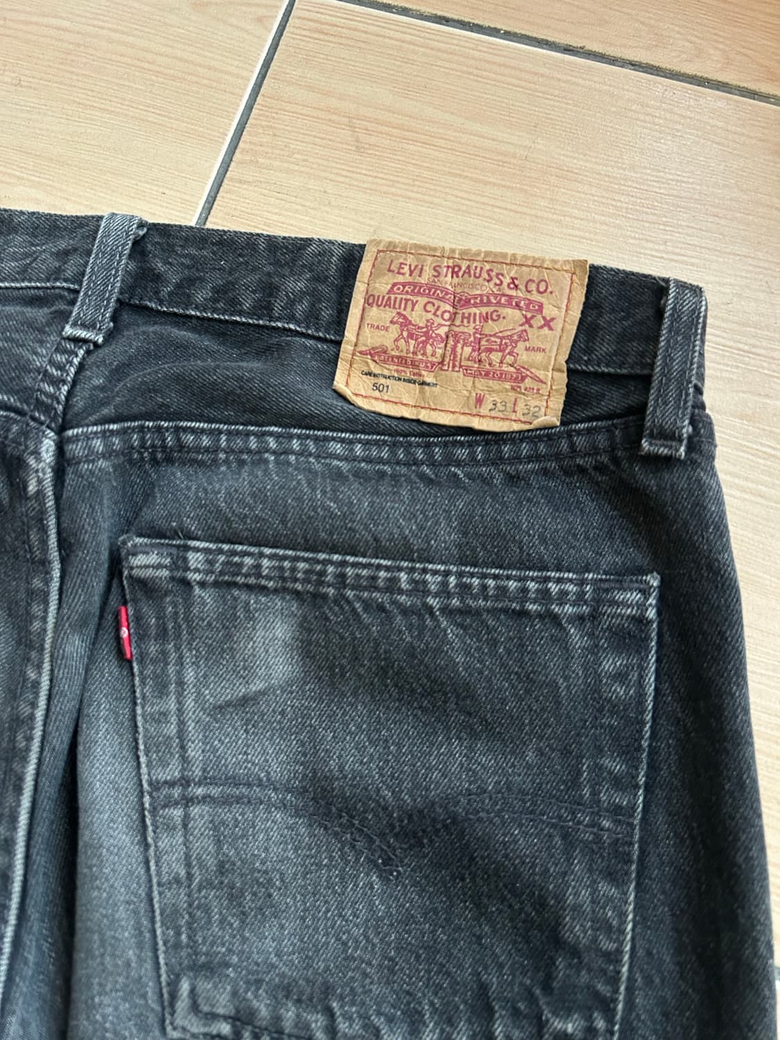 90‘s 리바이스501 블랙진33(32)in 상품이미지6