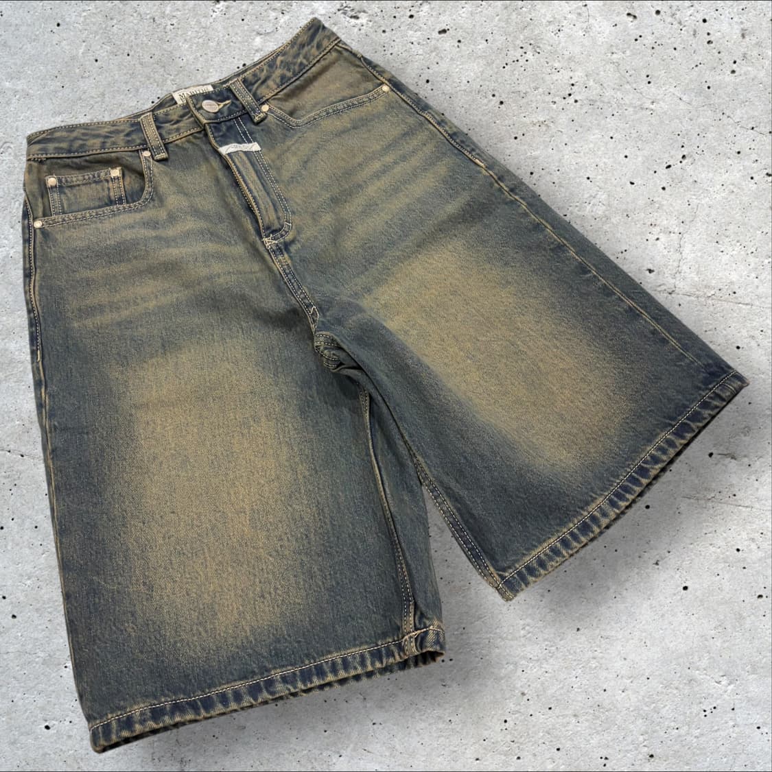 [S] 마리떼 프랑소와저버 워싱 롱 버뮤다 데님 반바지 C446 상품이미지2