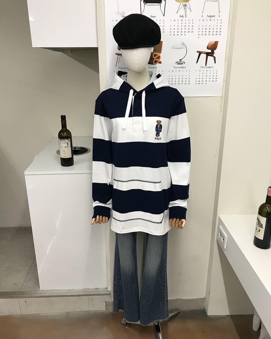 폴로 베어 저지 럭비 후드티 상품이미지6