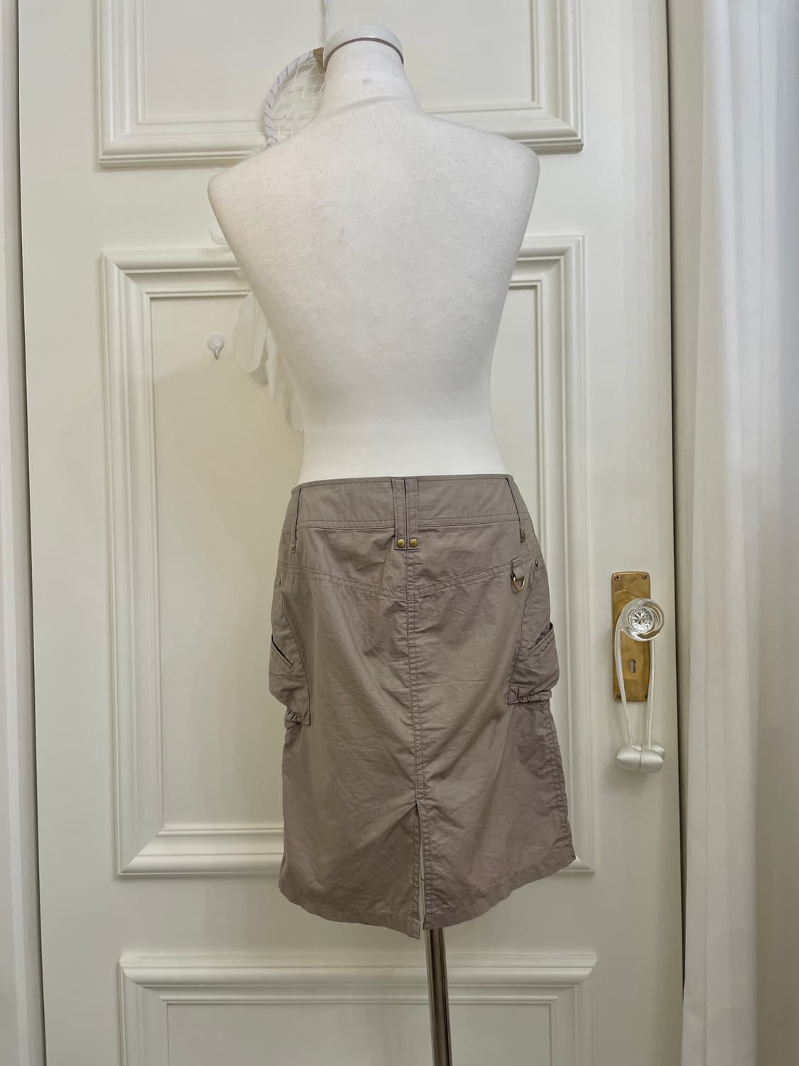 purple brown shirring pocket summer cott 상품이미지3