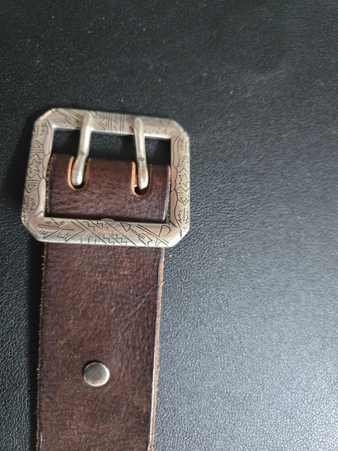 RRL 스터디드 로고 레더 벨트 상품이미지3