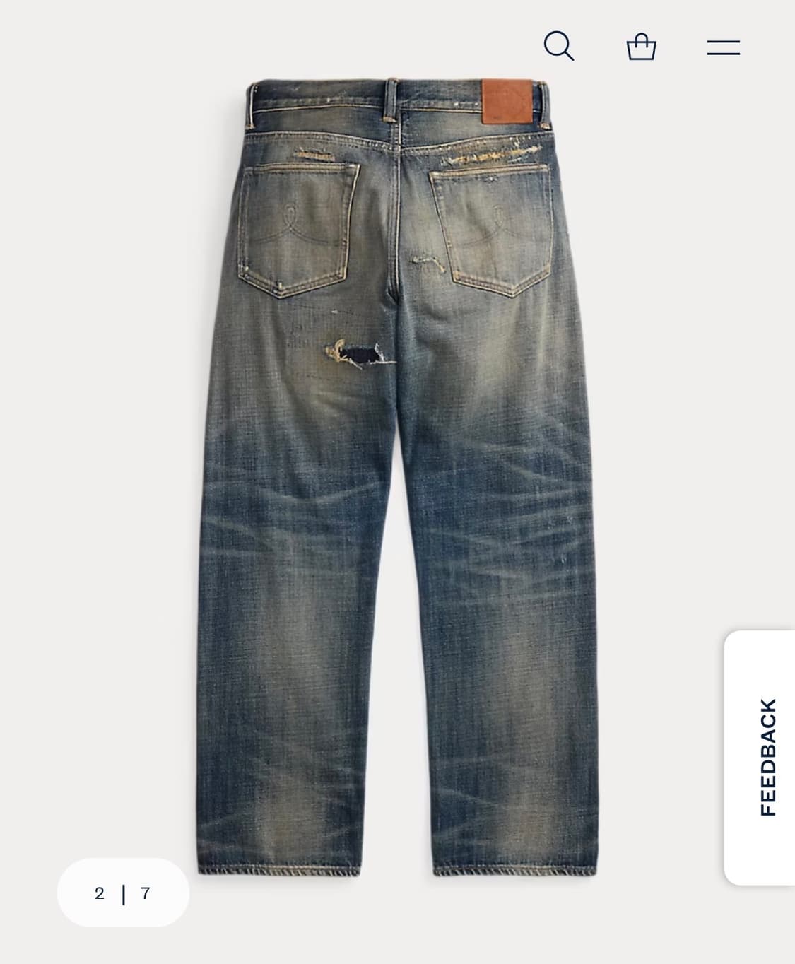 rrl 더블알엘 빈티지파이브포켓 애버리진 상품이미지2