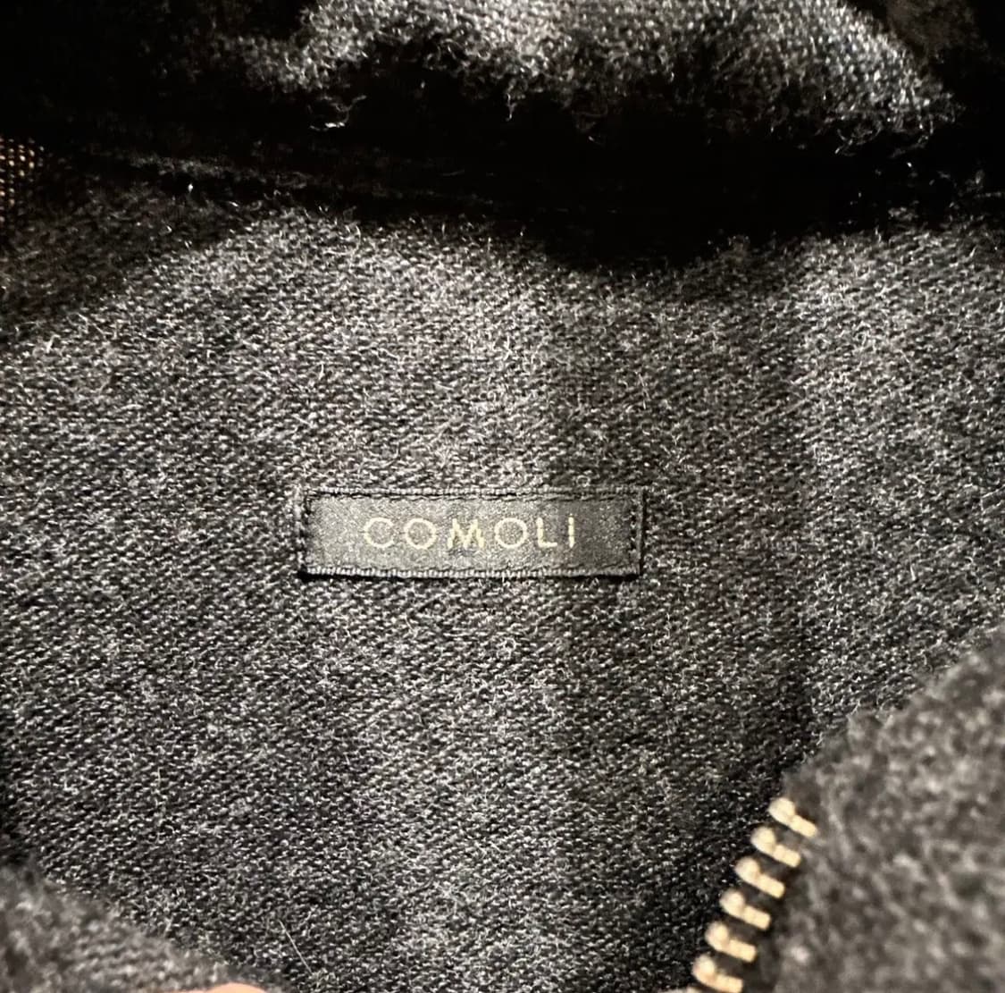 코모리 캐시미어 블렌드 반집업 셔츠 상품이미지4