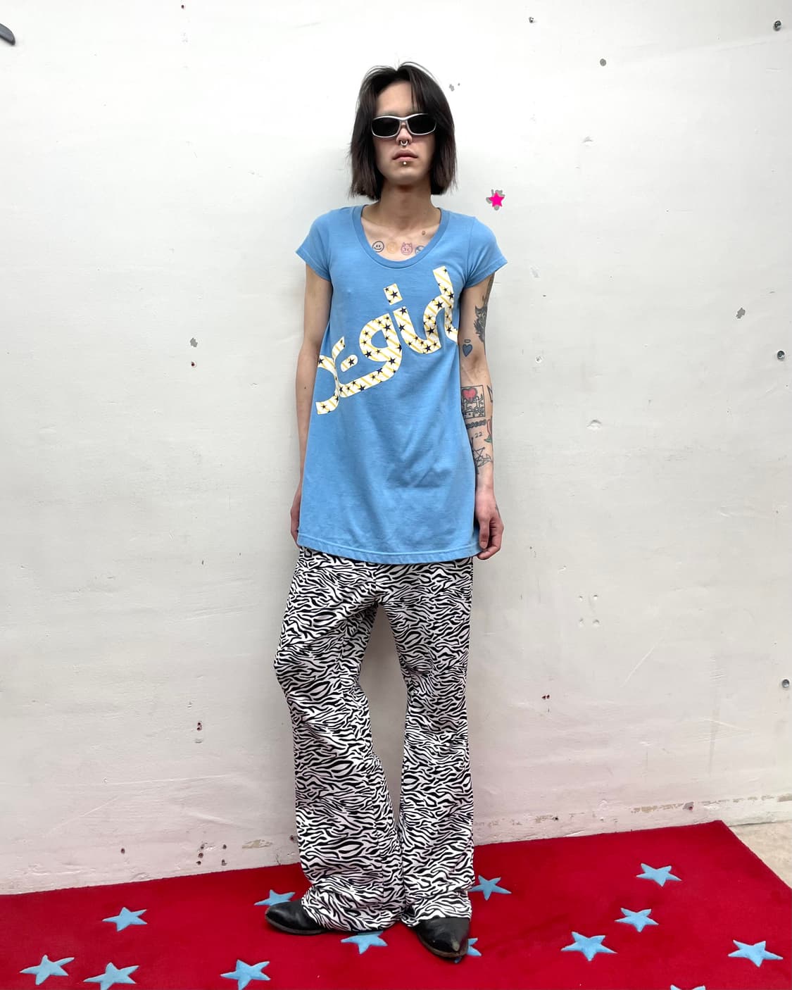 X Girl Blue Star Short Sleeve 상품이미지4