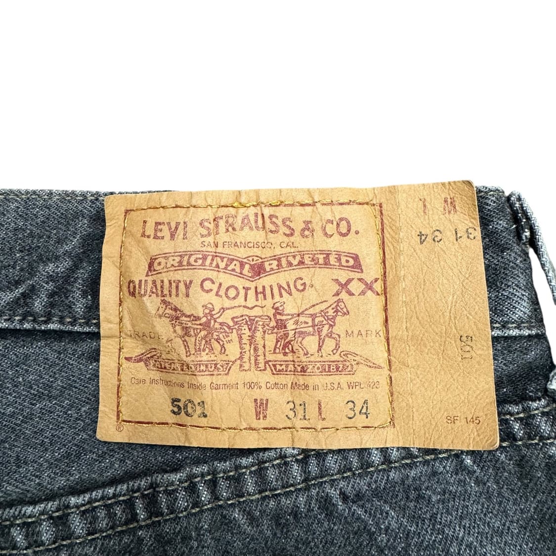 90s 리바이스 501 블랙진 made in USA (30)   상품이미지4