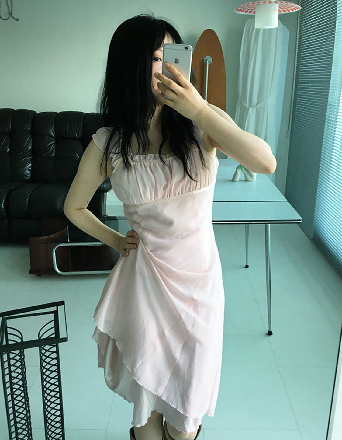 ribbon ruffle slip dress 상품이미지7