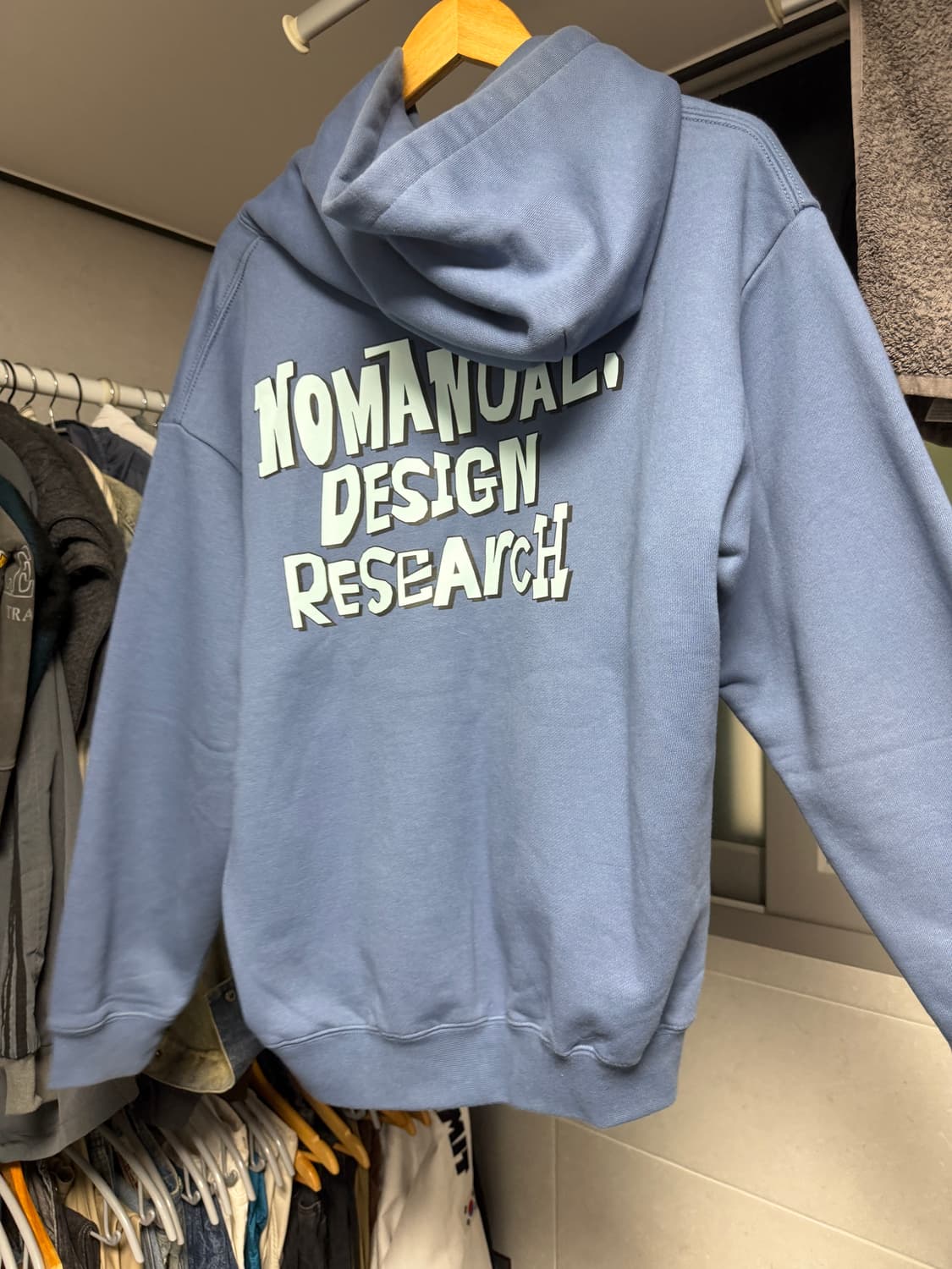 DOODLE LOGO HOODIE - LIGHT NAVY 상품이미지2