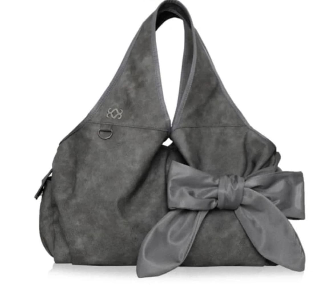 시월107 보우 숄더백 누벅그레이 상품이미지1