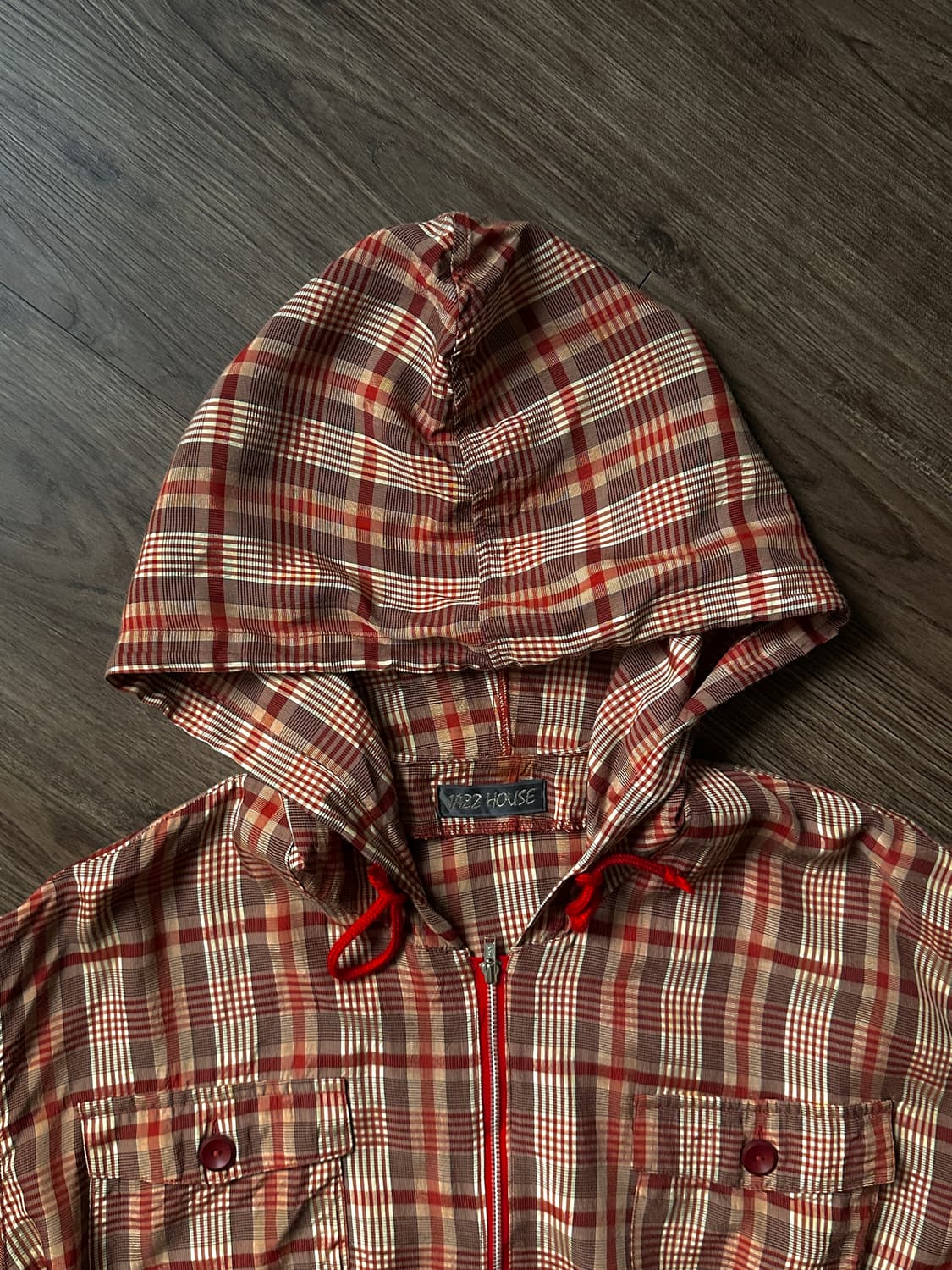 Jazz House 크롭 체크 후드 집업 상품이미지8