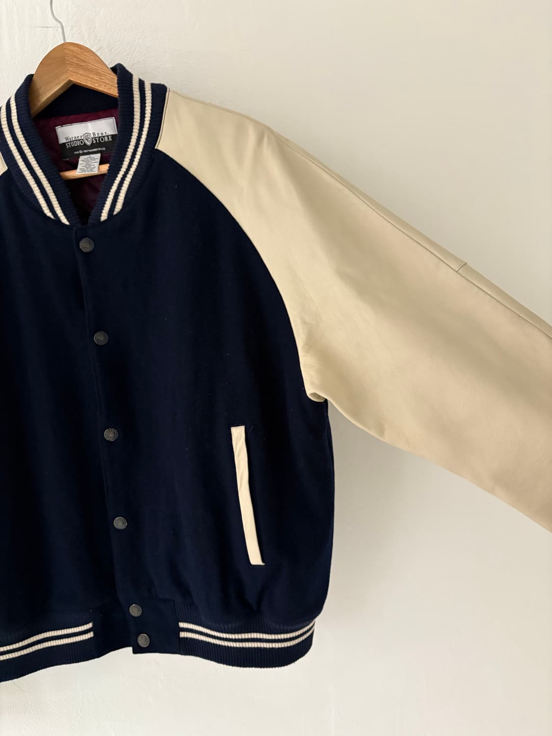 90's Warnerbros 1997 leather sleeve JK 상품이미지4