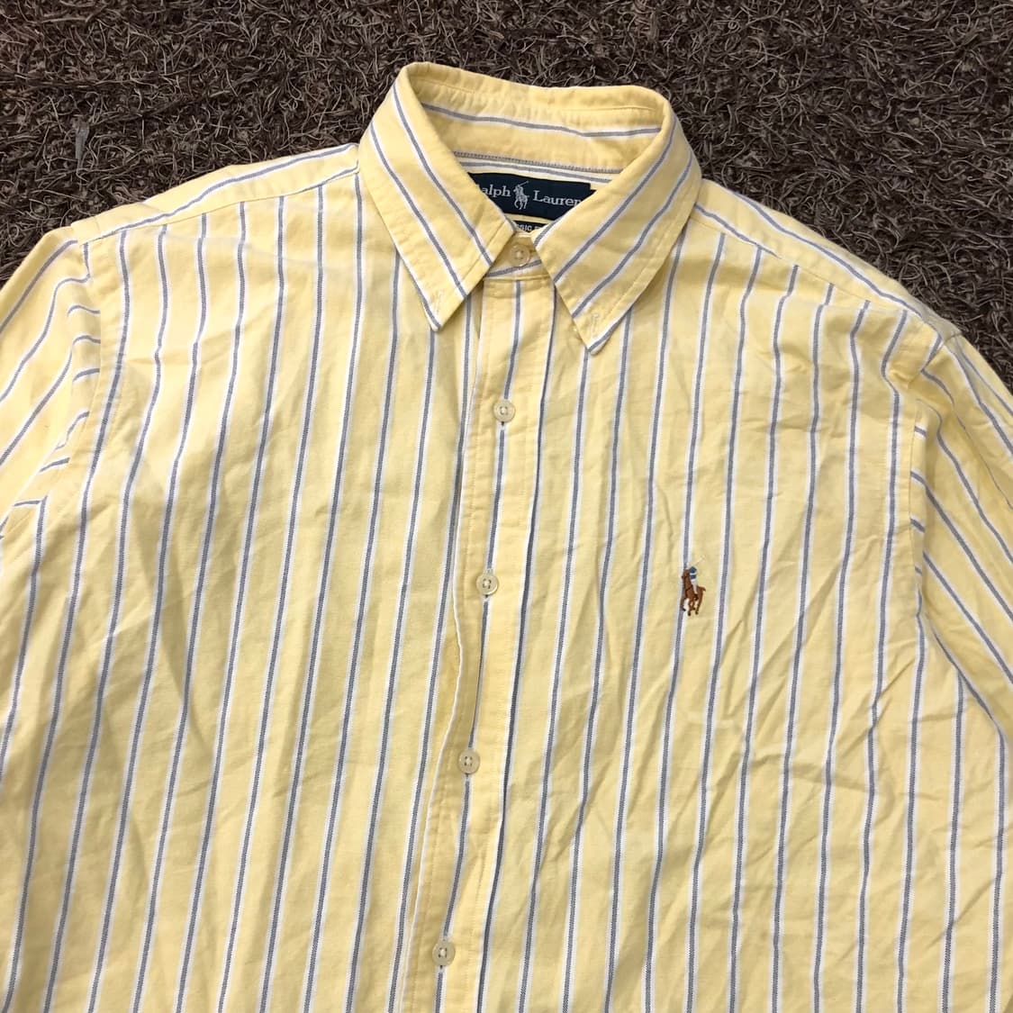 폴로 랄프로렌 옐로우 스트라이프 셔츠 상품이미지2