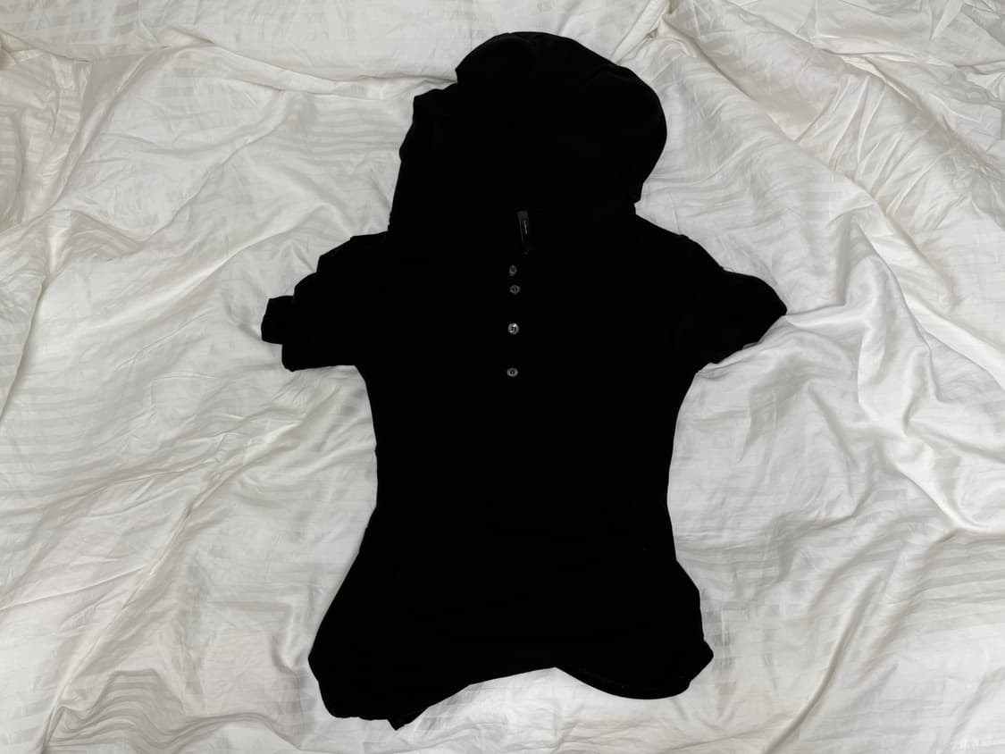 플레어업 Asymmetrical Draped Hoodie 반팔버전 상품이미지3