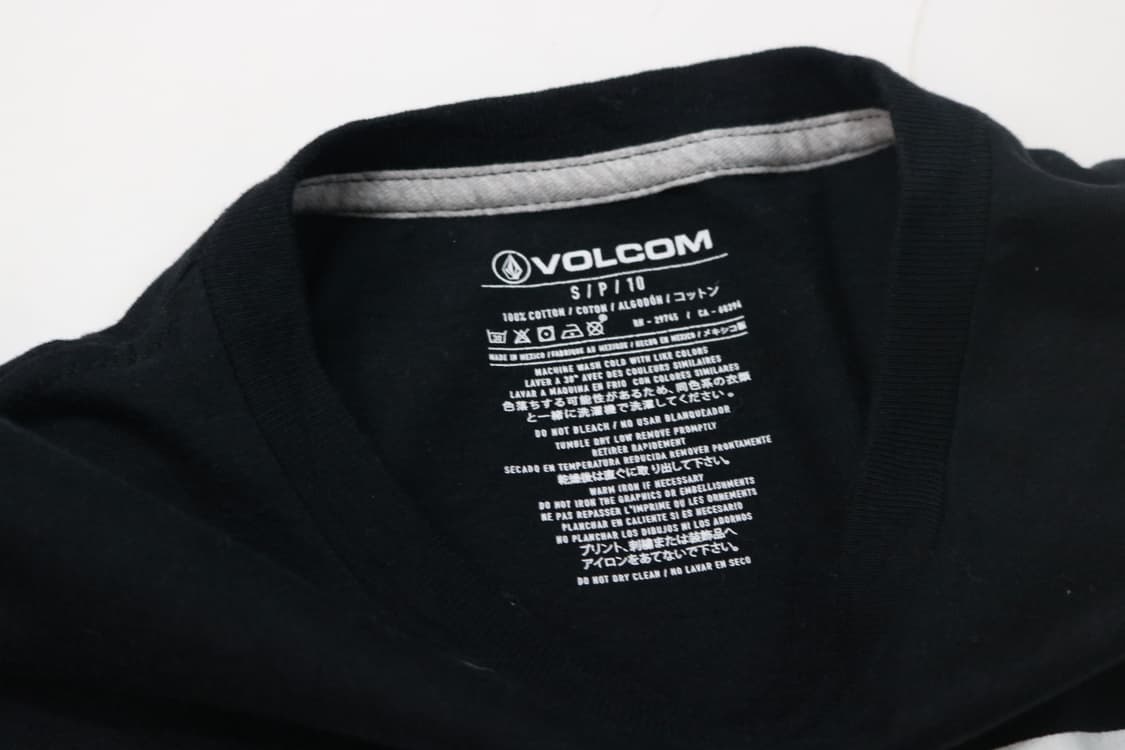 Volcom 볼컴 빈티지 화이트 박스 로고 블랙 티셔츠 (S) 상품이미지5