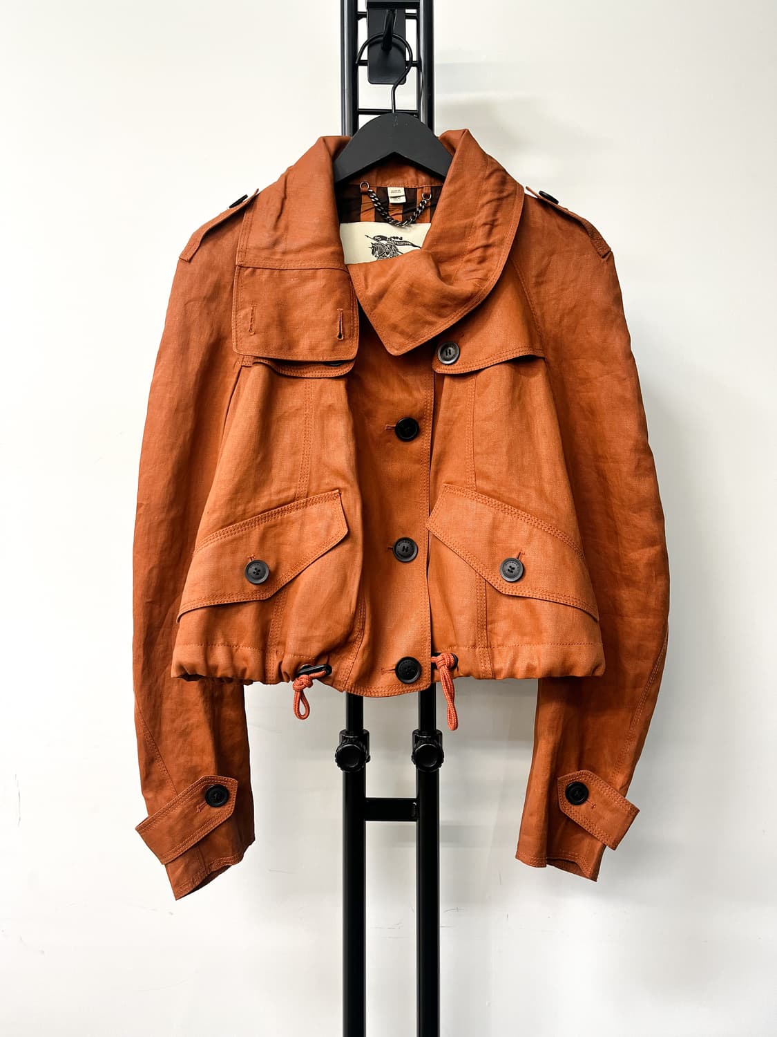 버버리 러스트 오렌지 숏 트렌치 자켓 상품이미지1