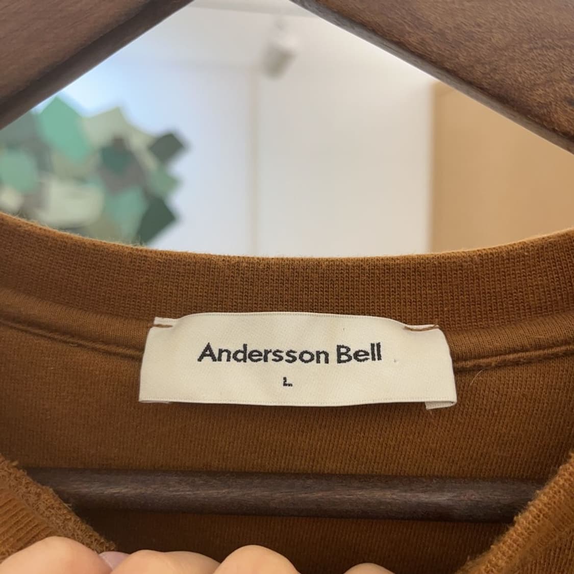 앤더슨벨 빈티지 레트로 캐주얼 빅로고 기모 맨투맨 L C09692 상품이미지5