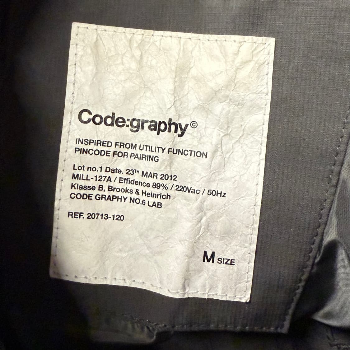 [정품/M] 코드그라피 바람막이 점퍼 그레이 b18 상품이미지5