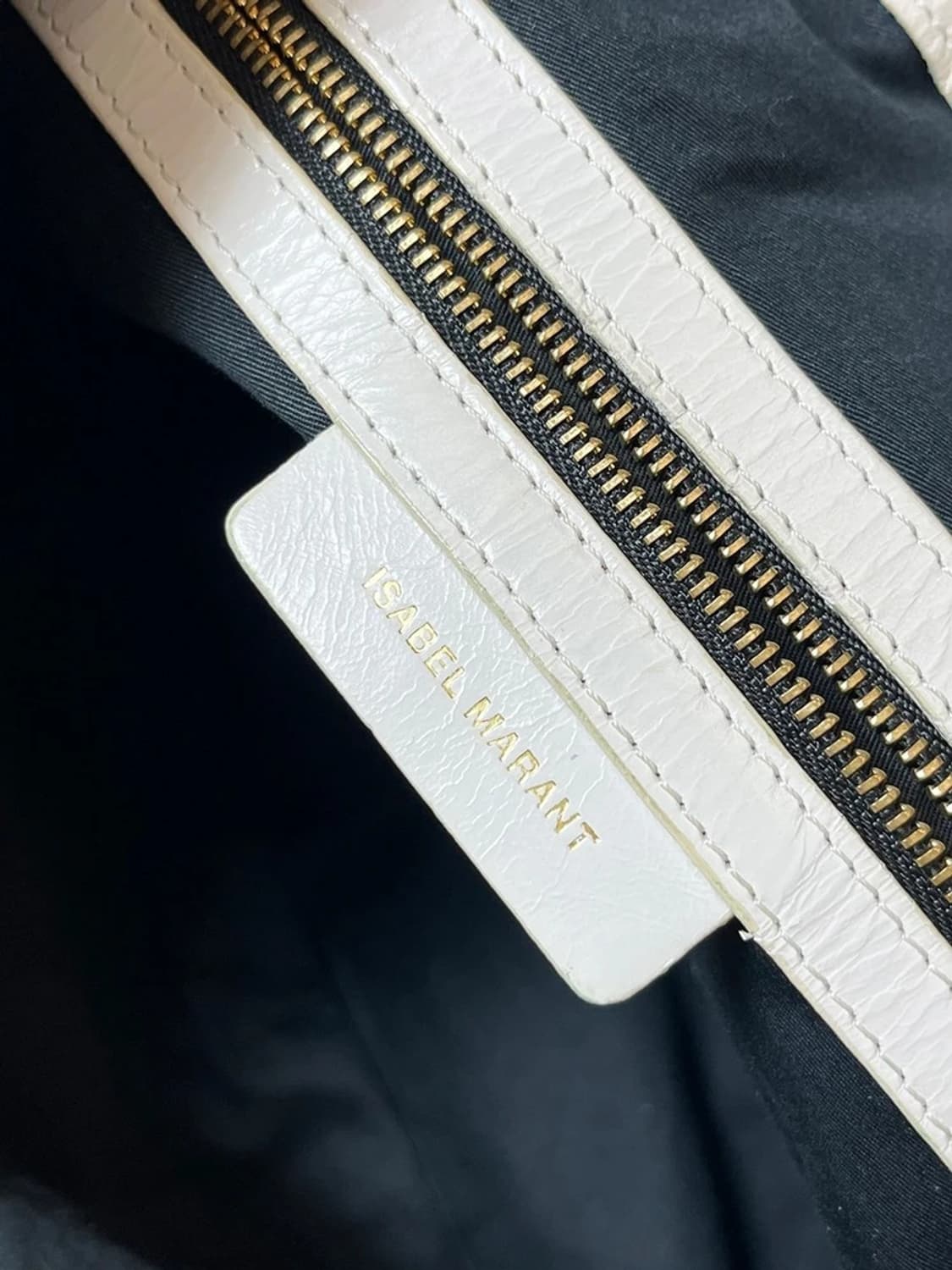 이자벨마랑 20ss 화이트 크링클 쇼퍼백 Q1416 상품이미지10