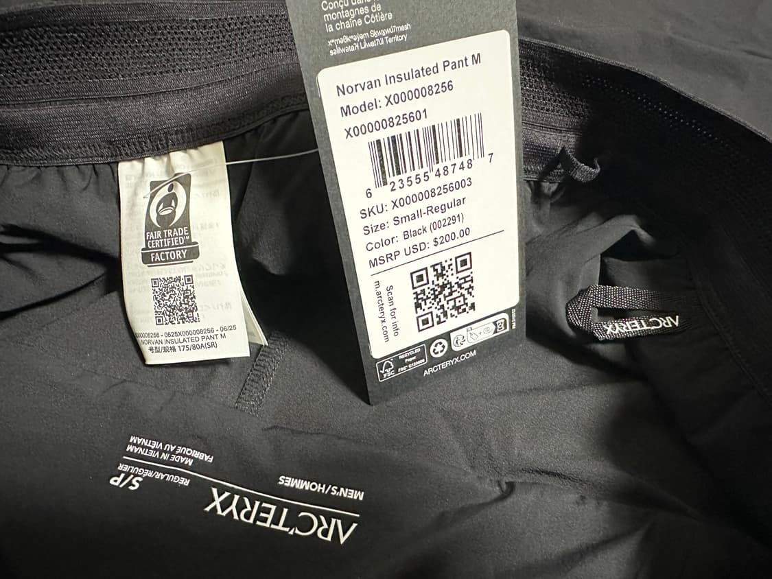 아크테릭스 노반 인슐레이티드 팬츠 S사이즈 판매합니다. 상품이미지5
