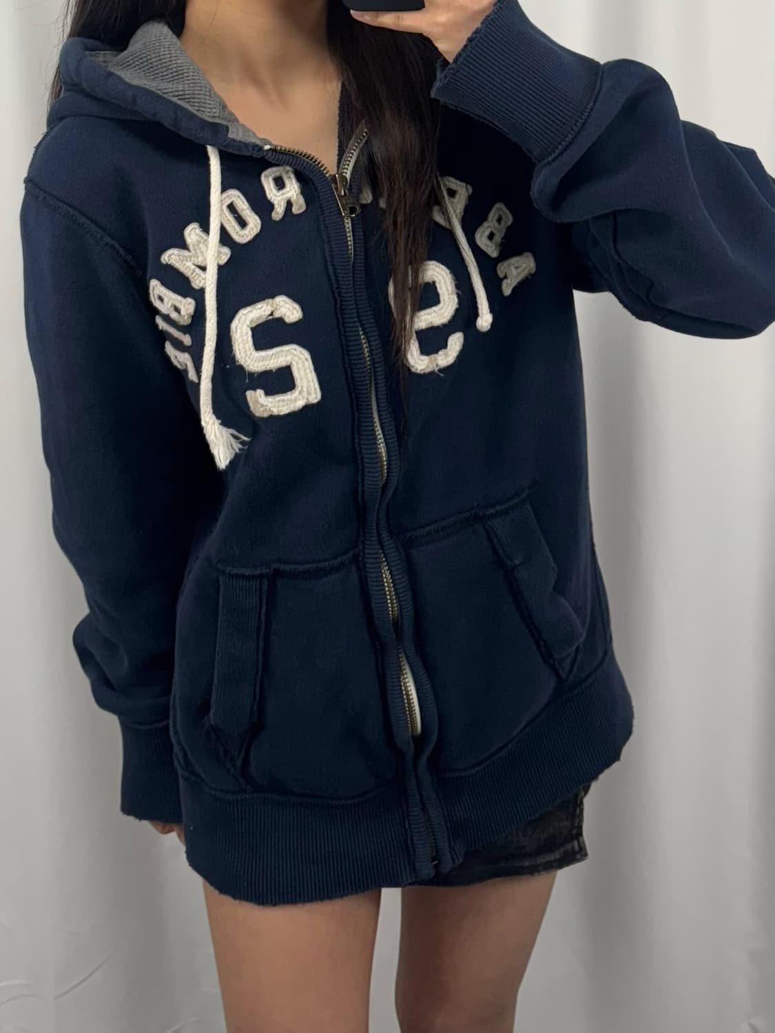 아베크롬비 네이비 후드집업 상품이미지3