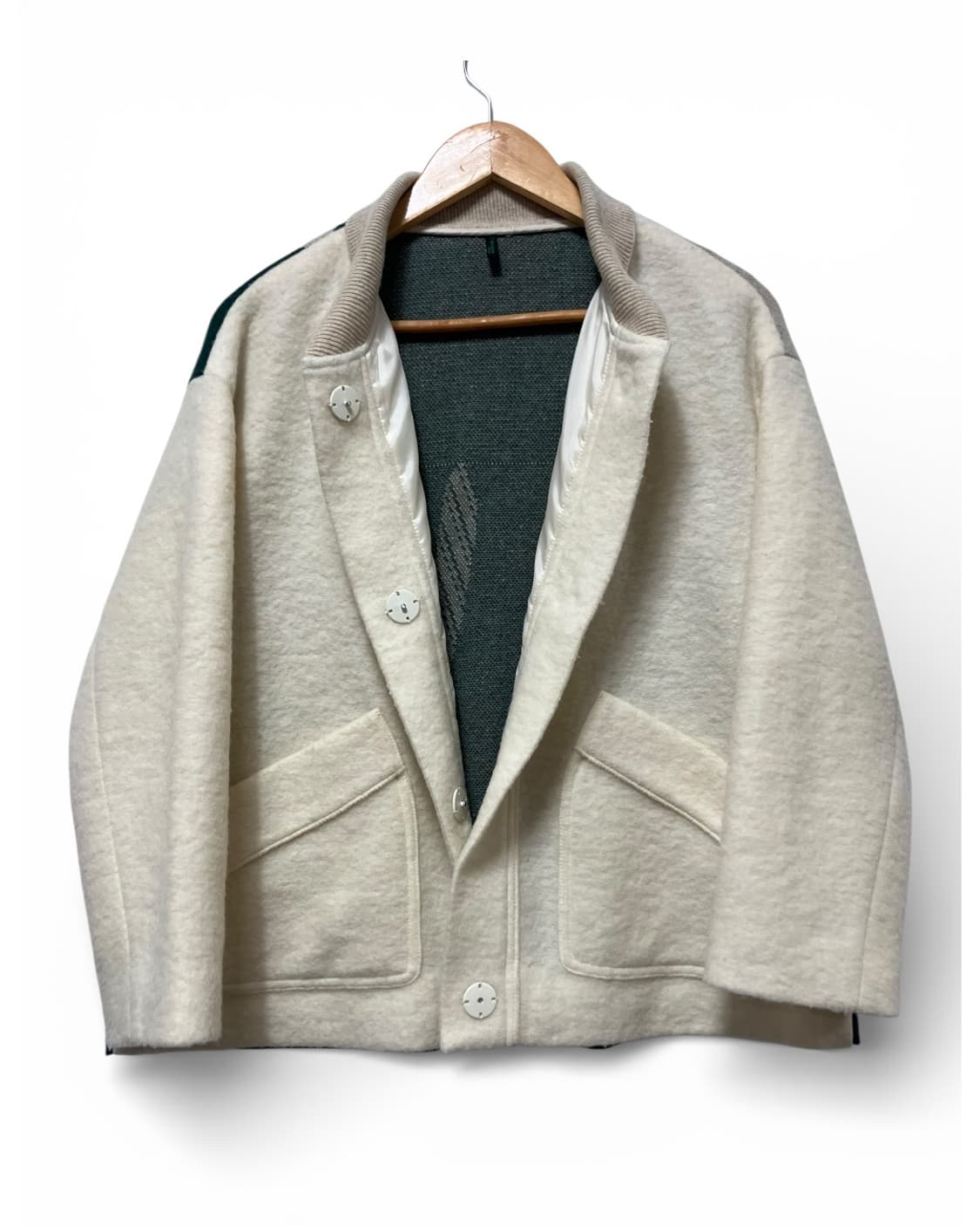 베네통 울 포켓 니트 자켓 42 상품이미지3