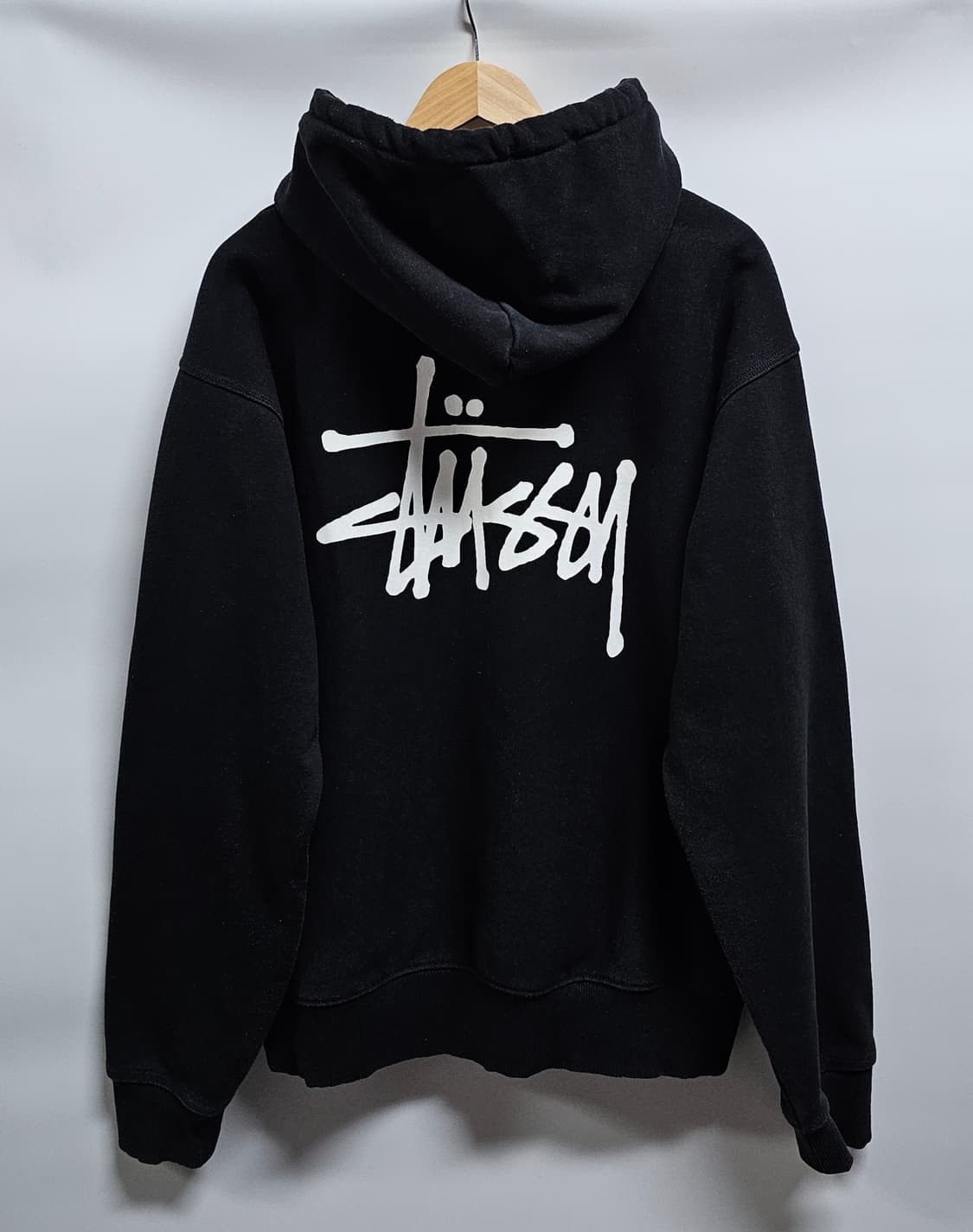 스투시 블랙 기모후드티 L 상품이미지2