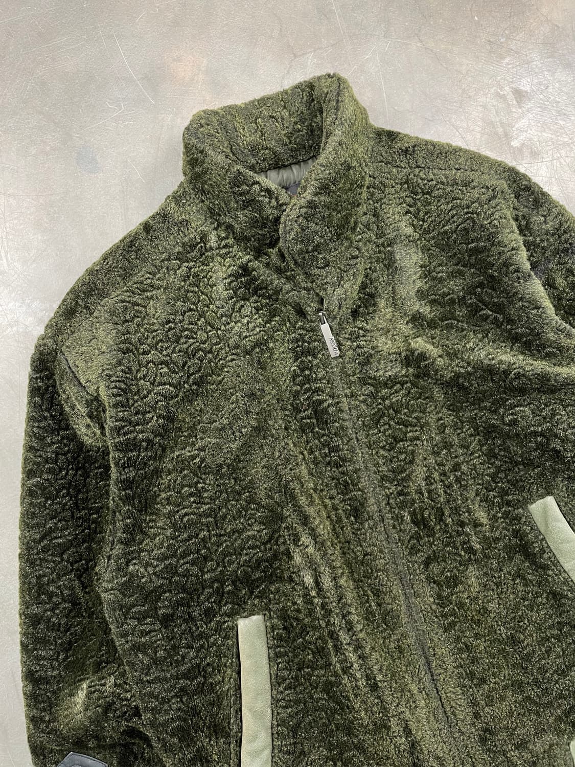 RedOx 레더 패치 플리스 봄버 자켓 상품이미지2