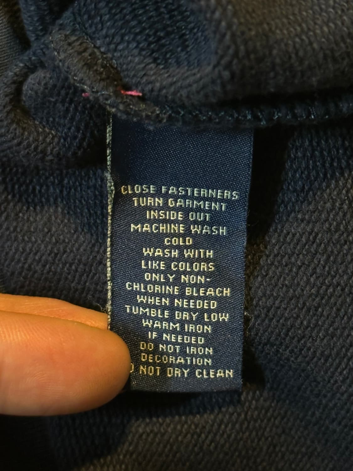 희귀) 90's 폴로 진스 스펠아웃 아치로고 후드집업 네이비 상품이미지6