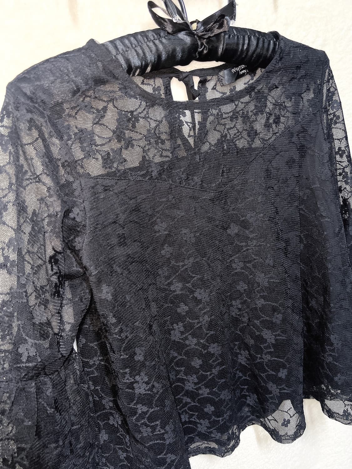 로맨틱고딕 고스 오네갸루 레이스 시스루 블라우스 탑 오리엔탈 페어리 핀터 상품이미지9