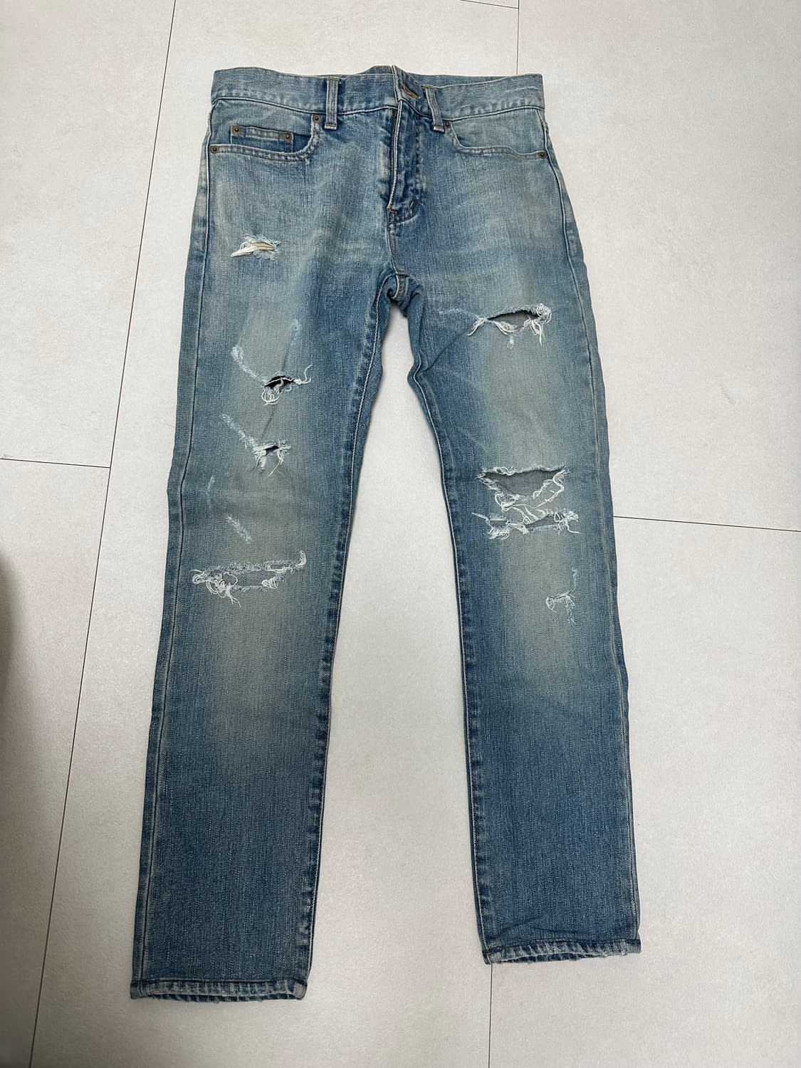 생로랑 데미지 워싱 데님 청바지 28 상품이미지1