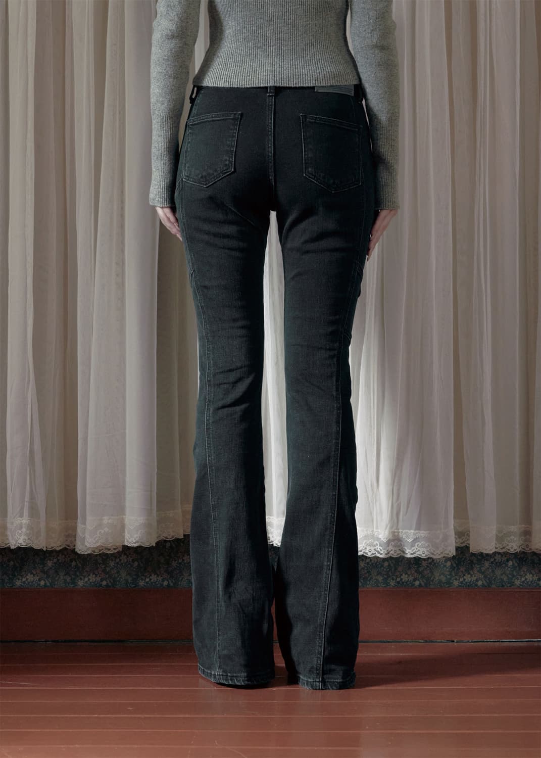 보헴서 SIDE POCKET BOOTCUT JEANS 딥그레이M 상품이미지3