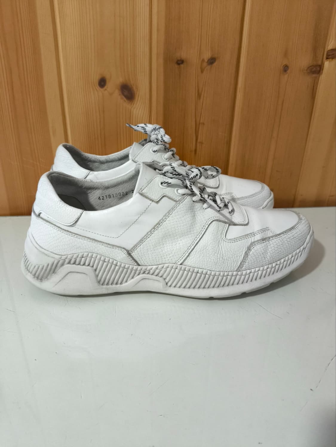 265mm 솔트앤초콜릿 가죽 스니커즈 상품이미지2