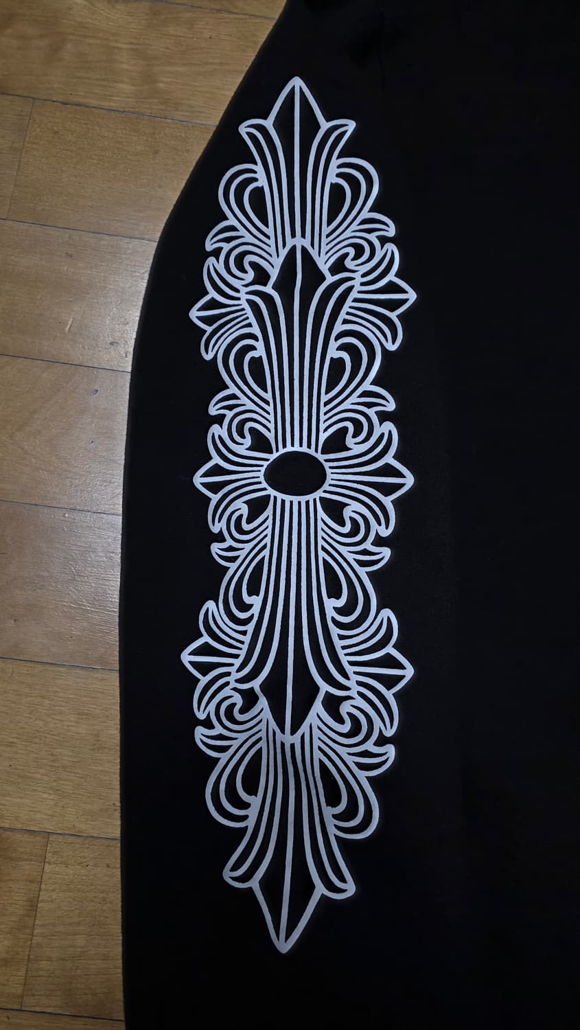 [새상품급,L]크롬하츠 홀스슈 플로랄후드티 블랙 상품이미지2