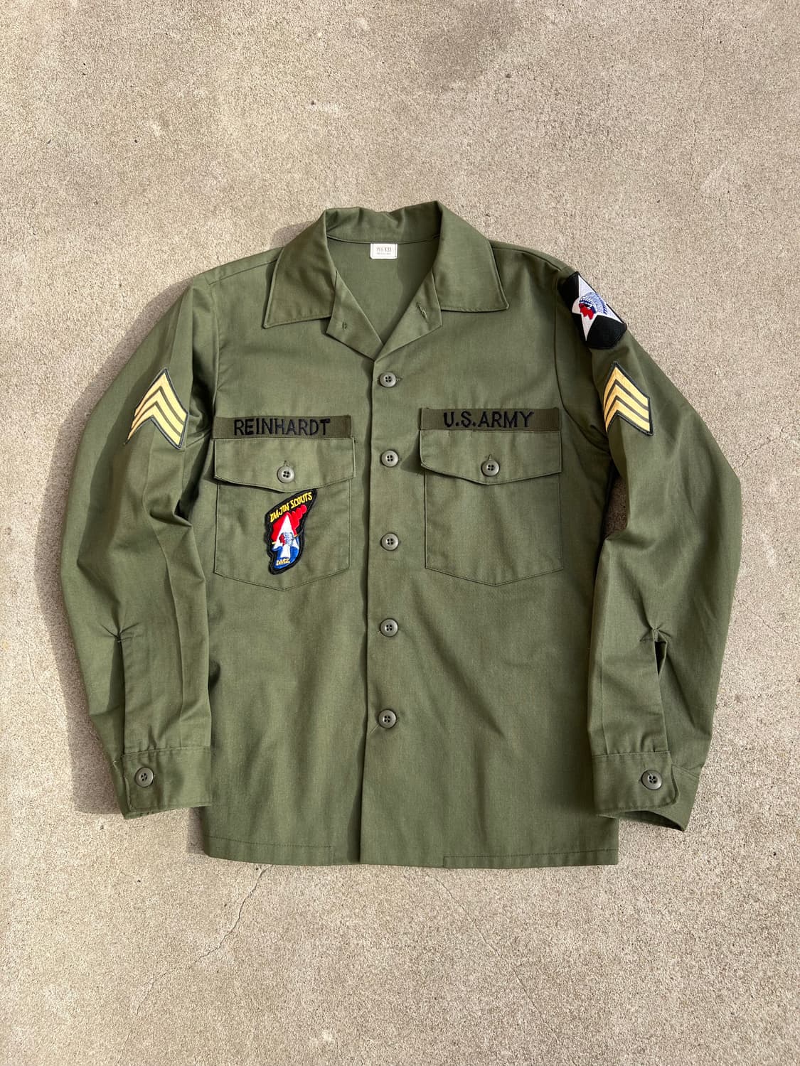 (100)80s USarmy OG-507 유틸리티 셔츠 상품이미지1