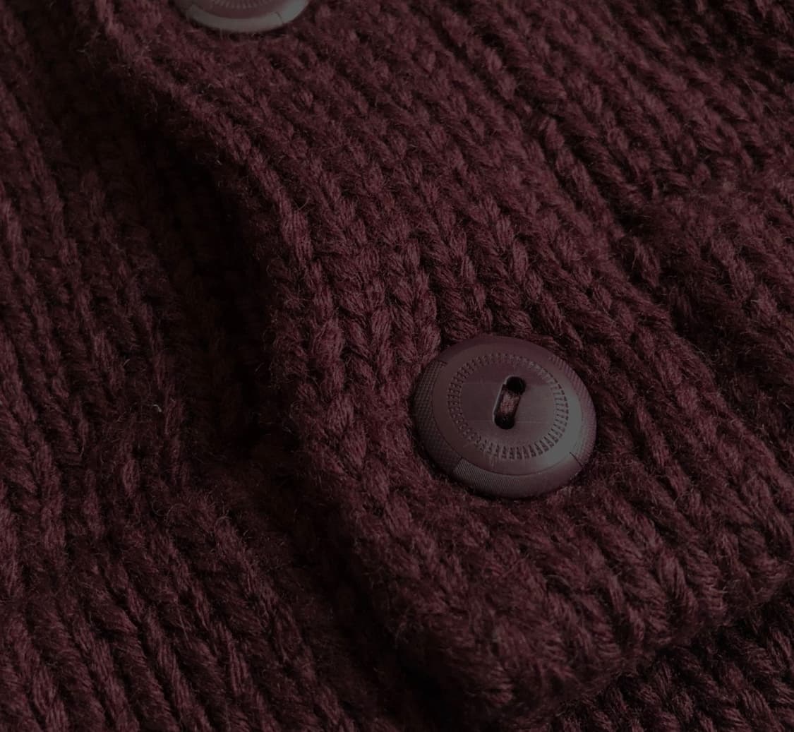 피그벨 레더패치 숄카라 가디건 상품이미지5