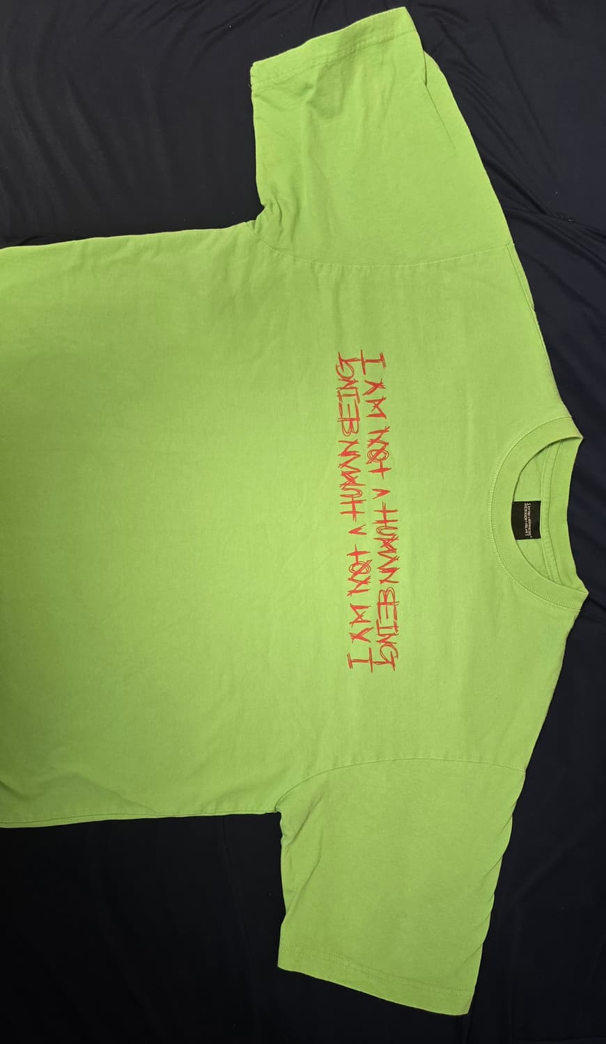 아임낫어휴먼비잉 로고 셔츠 슬리브 티셔츠 민트 휴빙 상품이미지8