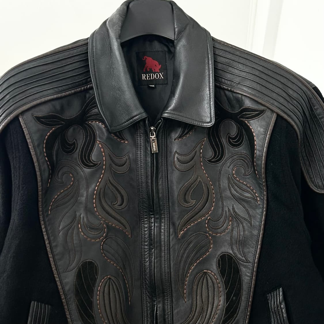 Redox 레더 믹스드 모직 자켓 상품이미지6