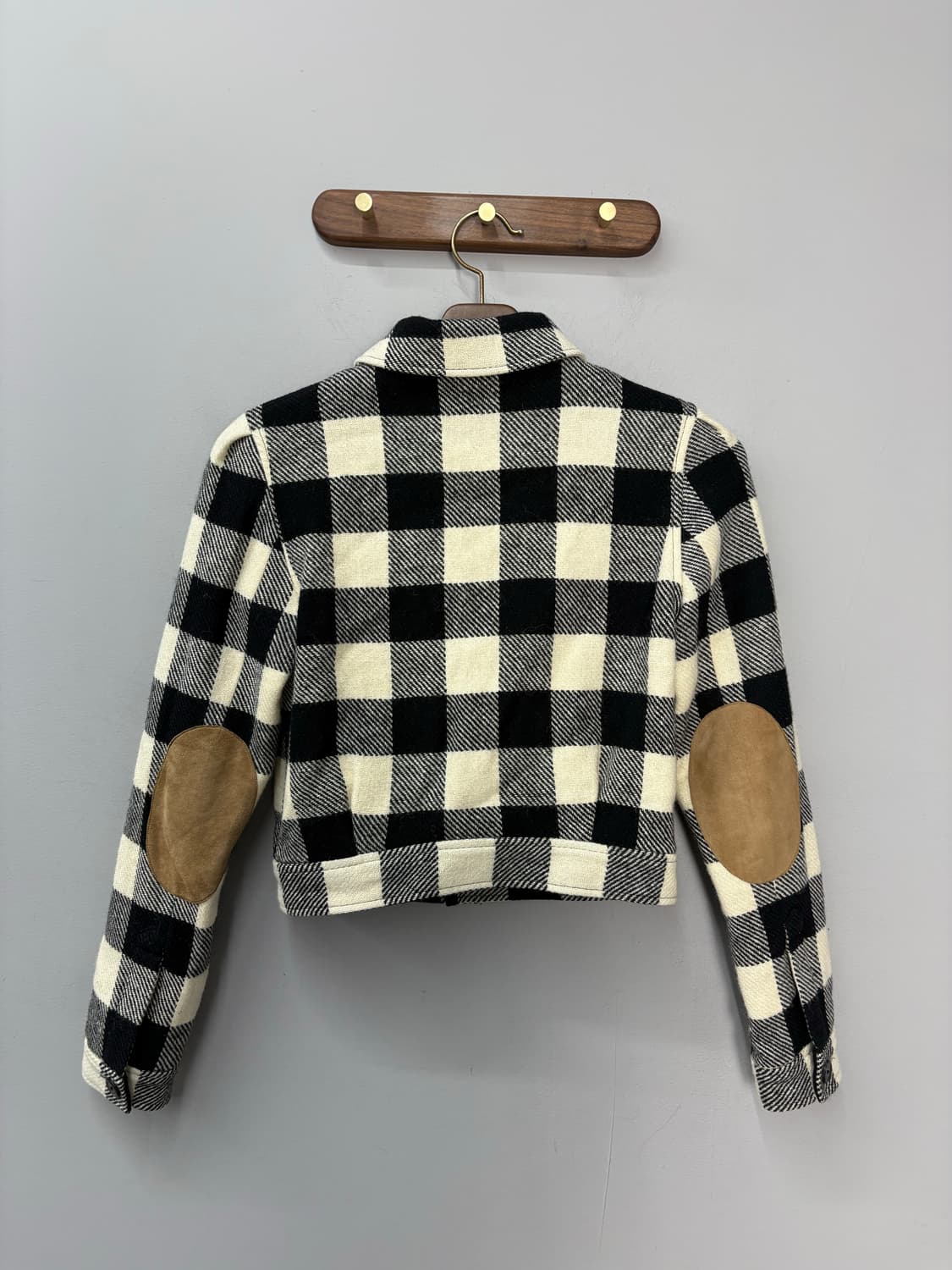 폴로랄프로렌 블랙앤화이트 버팔로 체크 크롭 자켓 A3105 상품이미지4