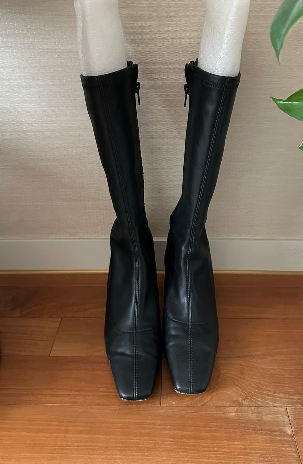 NA-KD 슬림레더 미들부츠 EU37 상품이미지2