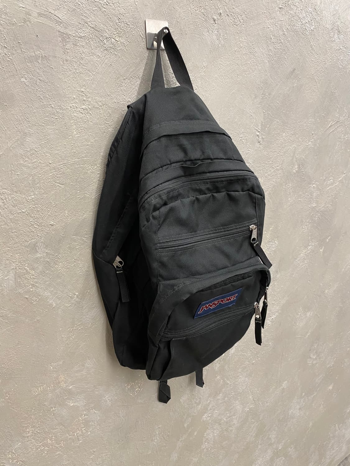 [40*56] Jansport 잔스포츠 블랙 나일론 백팩 상품이미지3