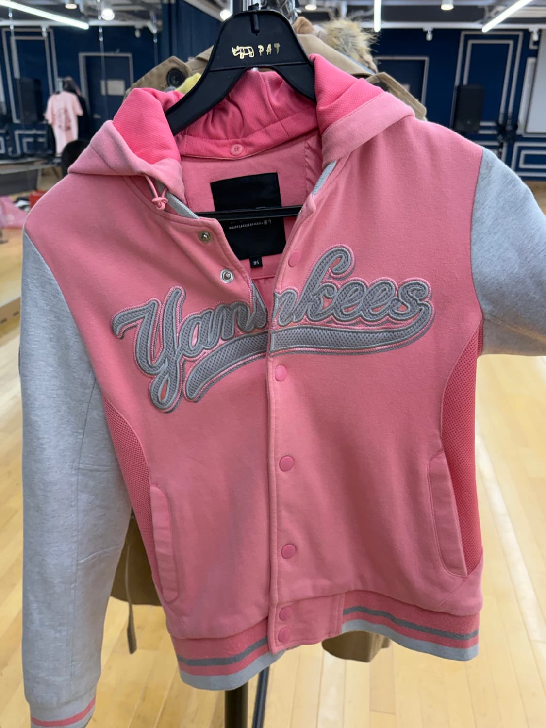 Mlb 핑크 야구 점퍼 양키스 빈티지 y2k 상품이미지1