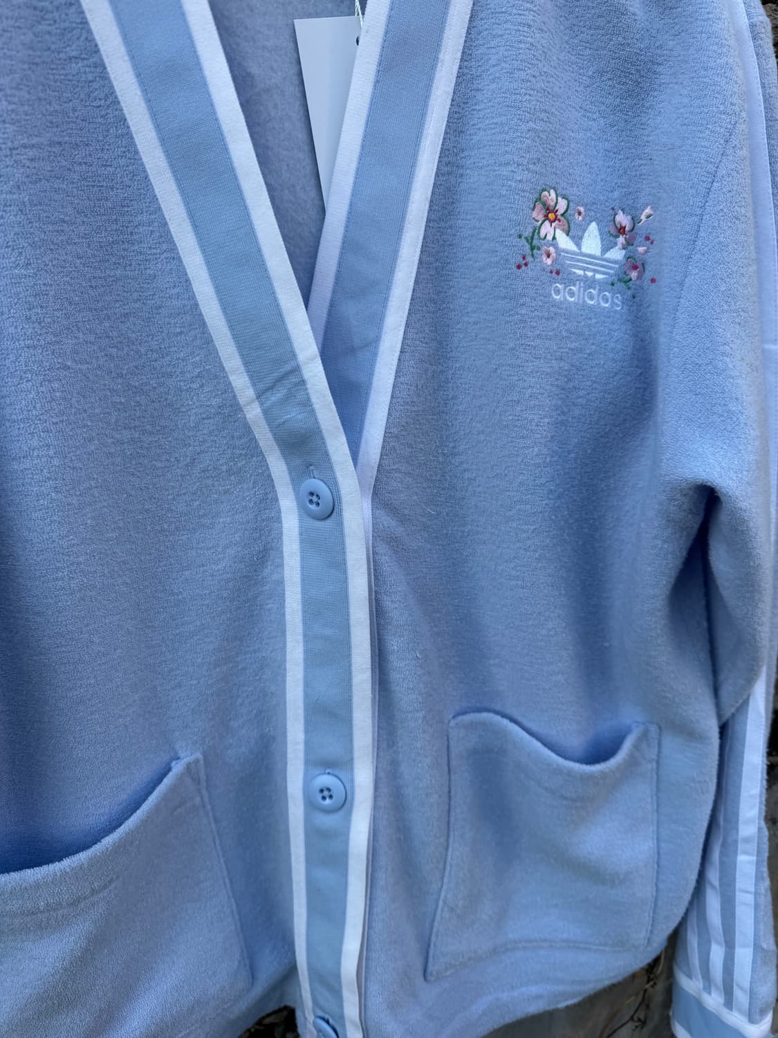 아디다스 플라워 자수 타올 느낌 가디건 m 상품이미지4