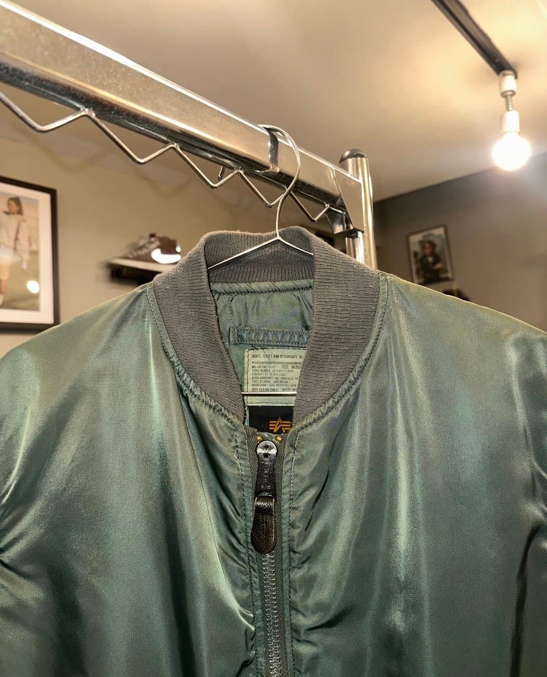 90s 알파인더스트리 봄버 카키 상품이미지2
