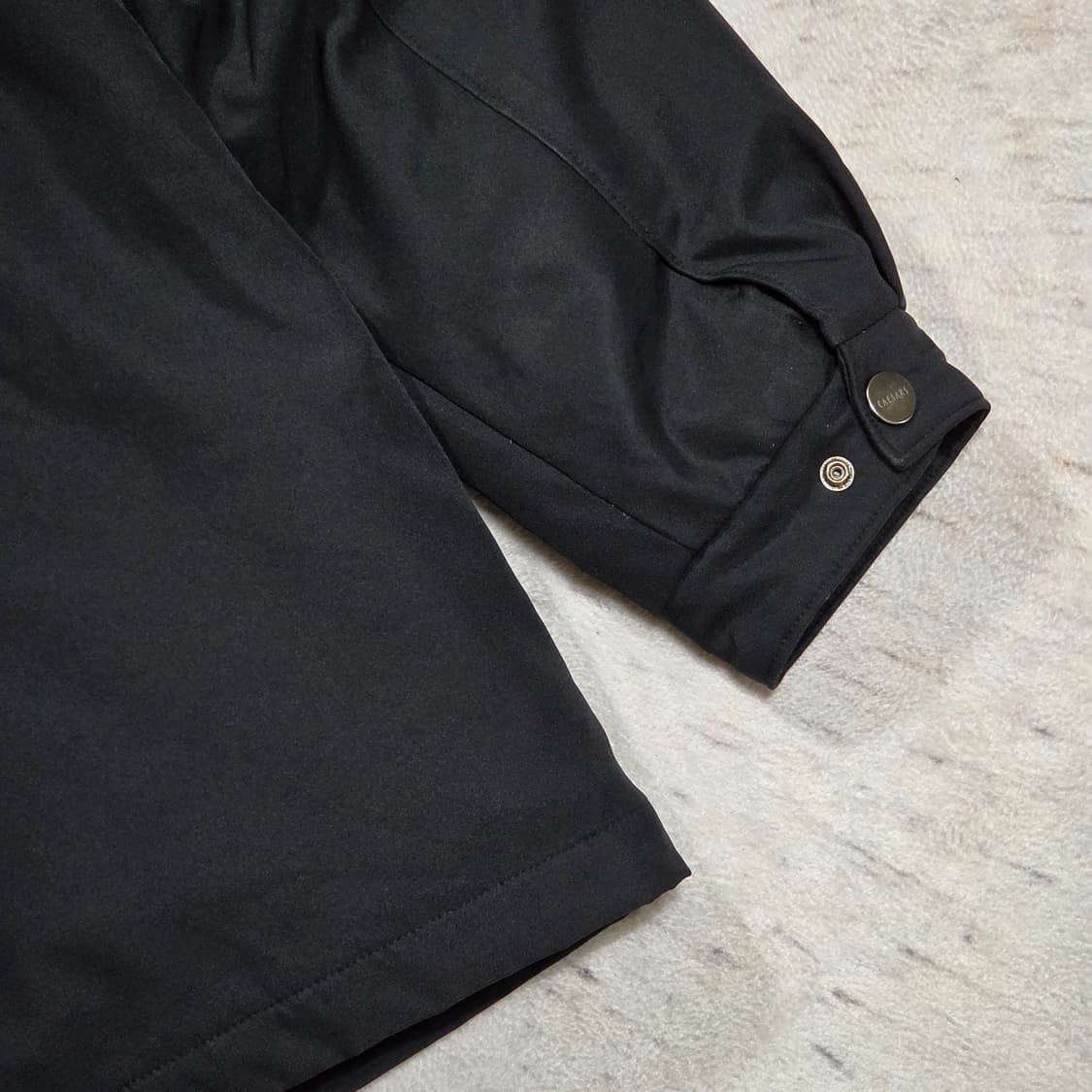 빈티지 카라퍼 덕다운 오버핏 블랙 점퍼 상품이미지6