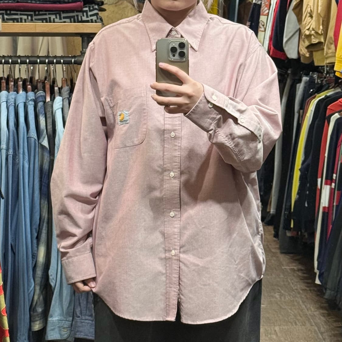[HI] 칼하트 긴팔셔츠 핑크 상품이미지1
